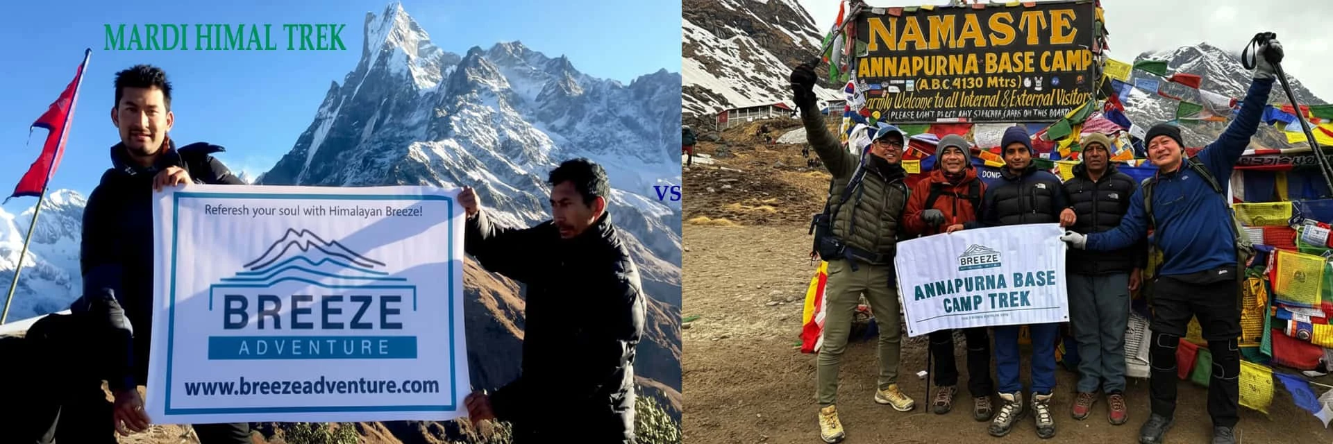 ABC vs Mardi Himal Trekking