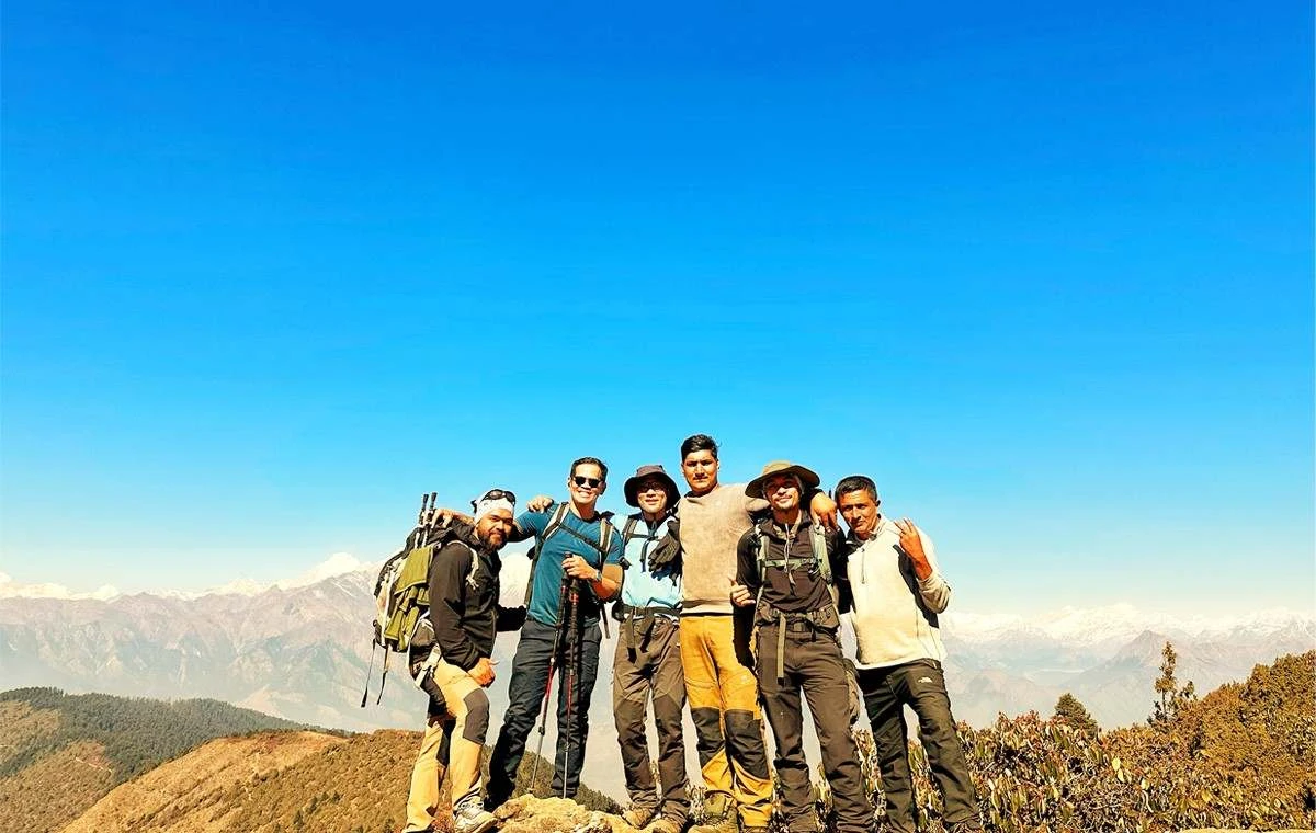 Happy Trekkers in Gosaikunda Circuit trek Nepal