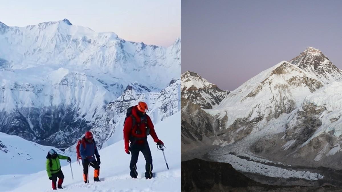 Climbers in Huinchuli Peak Nepal