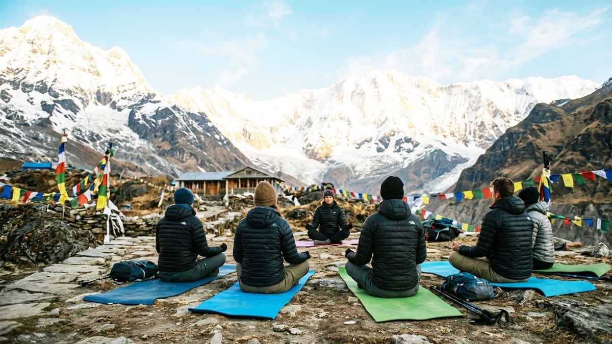 Meditation in fresh air 