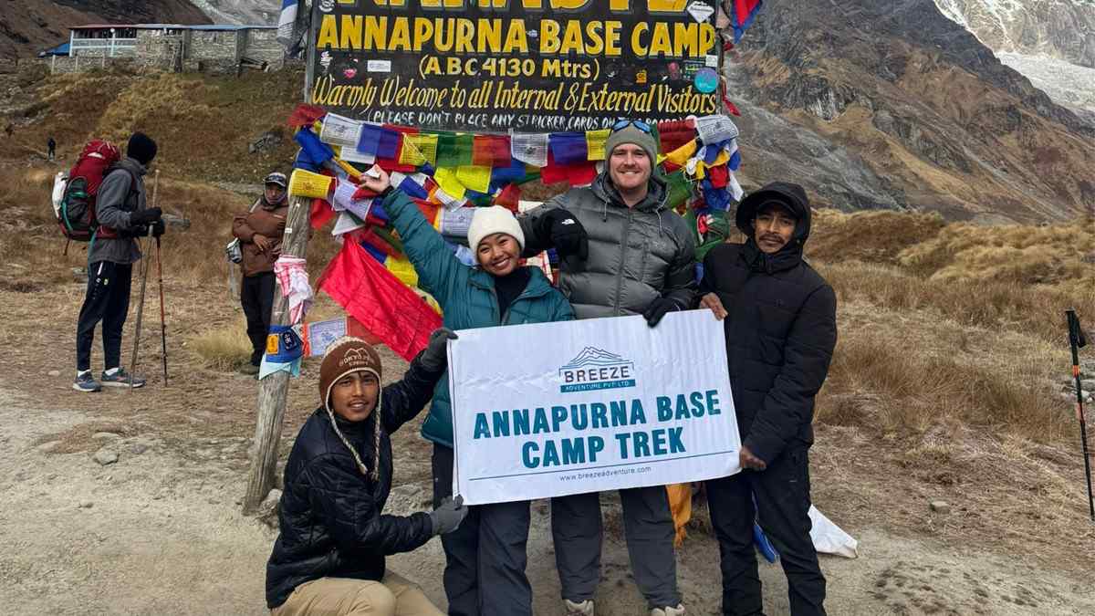 Breeze Adventure team handeling the trip in Annapurna Base Camp