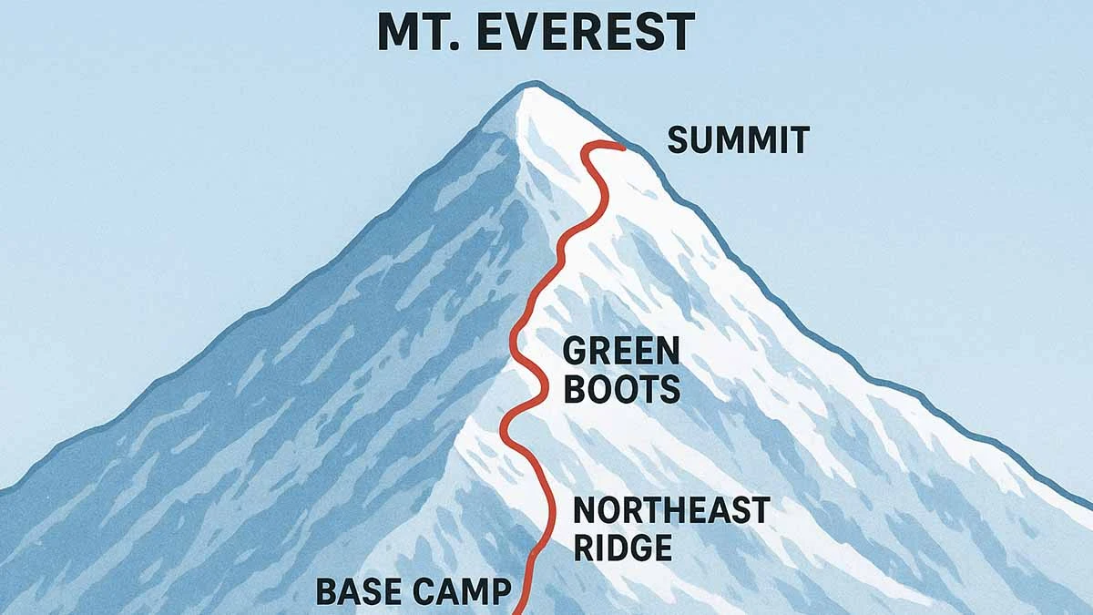 Mount Everest Green Boots Face