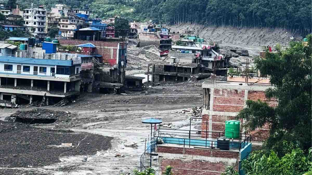 Devastation in Trishuli Bazaar after Flash Flood Nepal