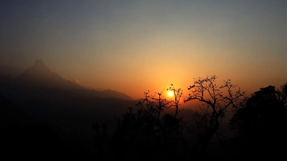 Stunning sunrise captured from Poon Hill