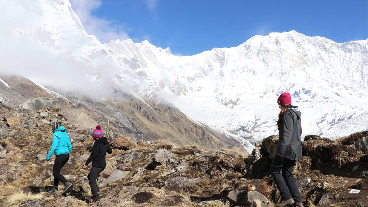 ABC Trekkers enjoying appropriate temperature in October