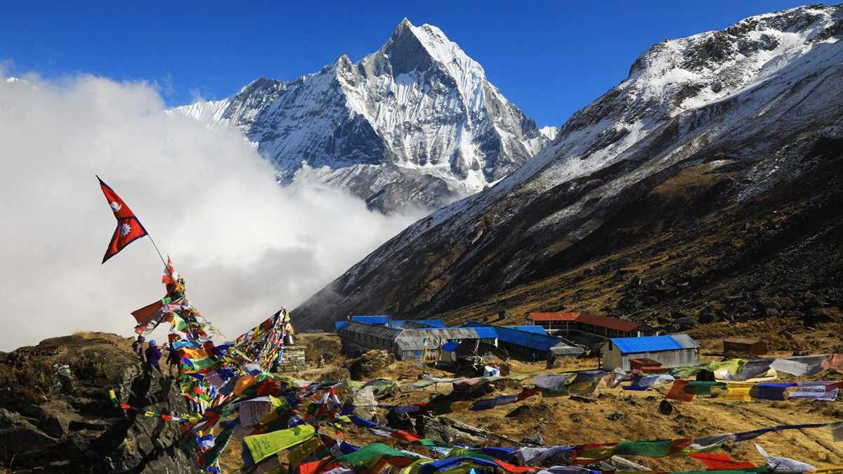 Beautiful view capturing Annapurna Base Camp in October