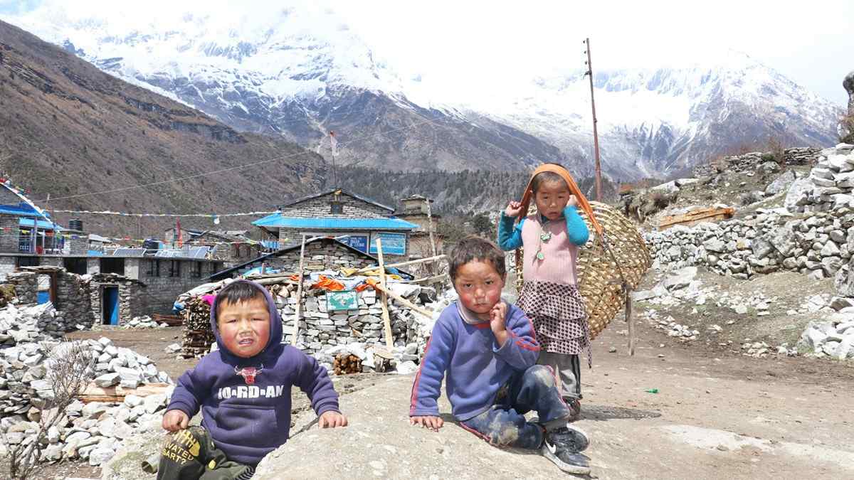 Samdo Village Kids representing local lifestyle