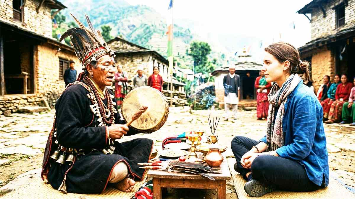 Shamanic healing in rural village