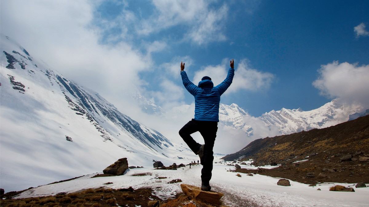 Yoga in Annapurna Base Camp Nepal
