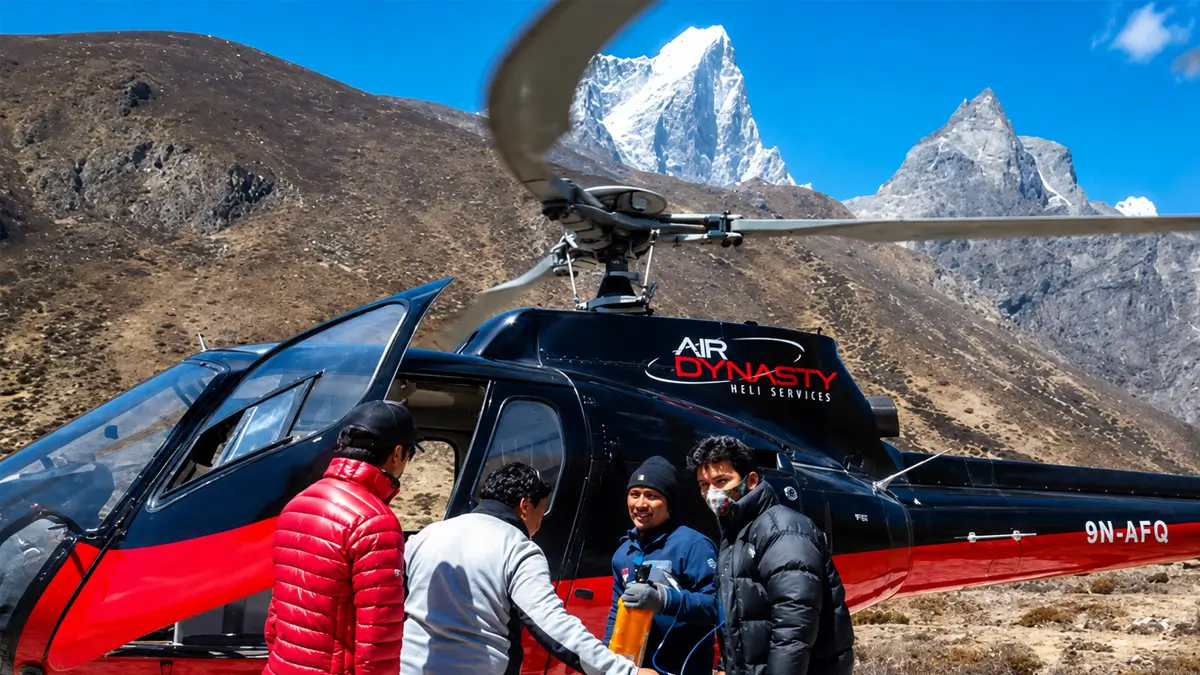 Helicopter evacuation is the fastest way to descend when altitude sickness becomes severe.