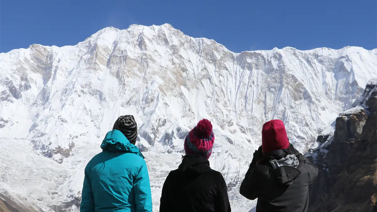 standing-in-fornt-of -mount-annapurna-at-abc