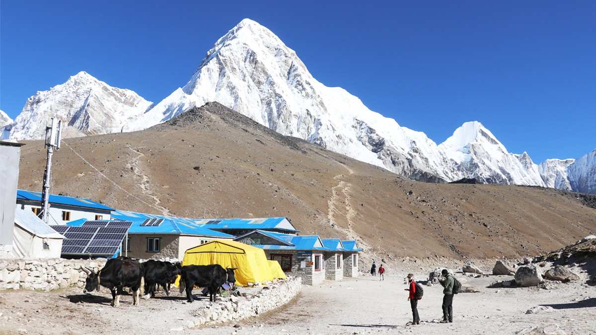 Stunning view of Everest Base Camp Nepal
