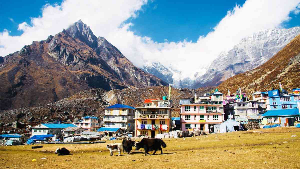 Beautiful scenario of Kyanjin Gompa in Langtang Circuit Trek