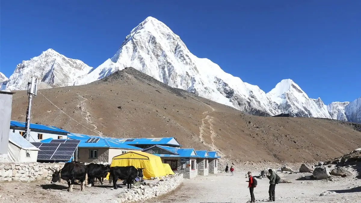 Stunning mountain view and local life in Everest Base Camp