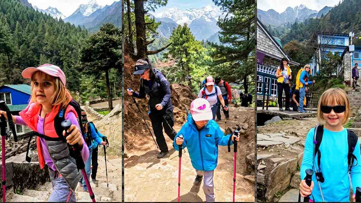 Kids enjoying Annapurna Trekking Nepal