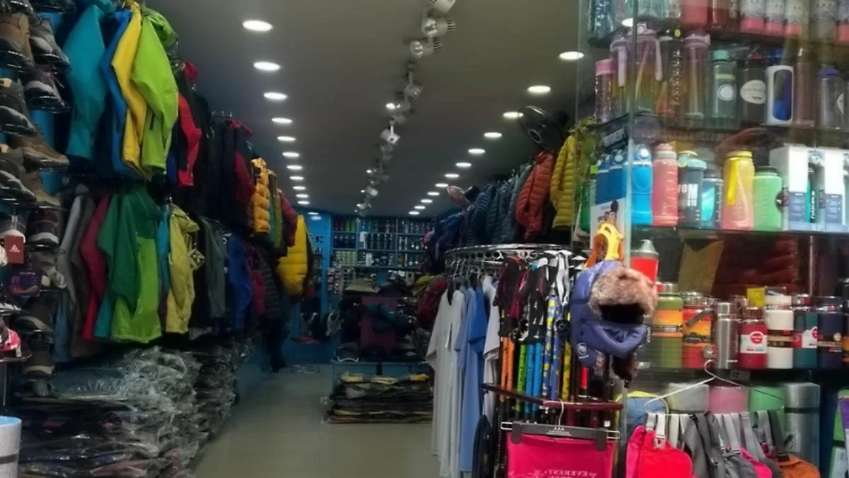 Trekking gear shop in Kathmandu