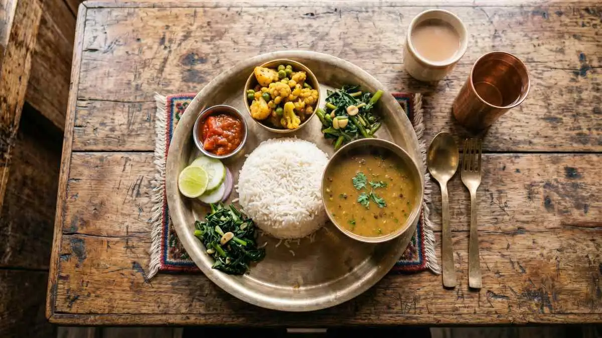 Dal bhat in Annapurna Base camp