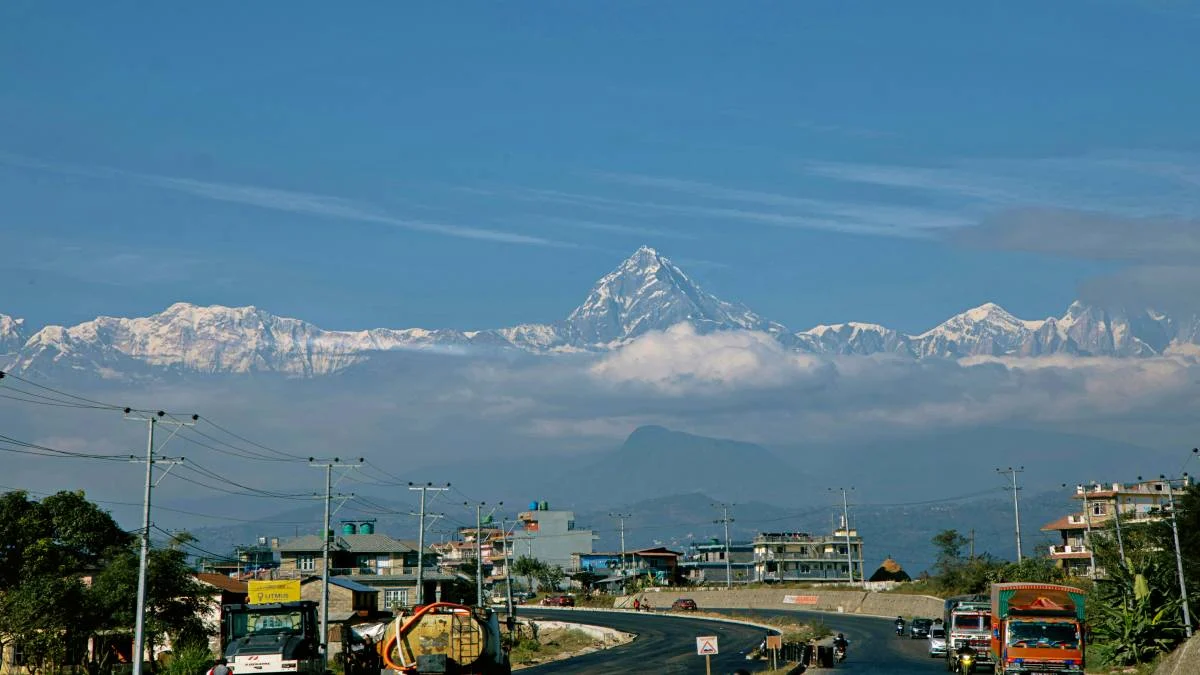Mountain views from Pokhara