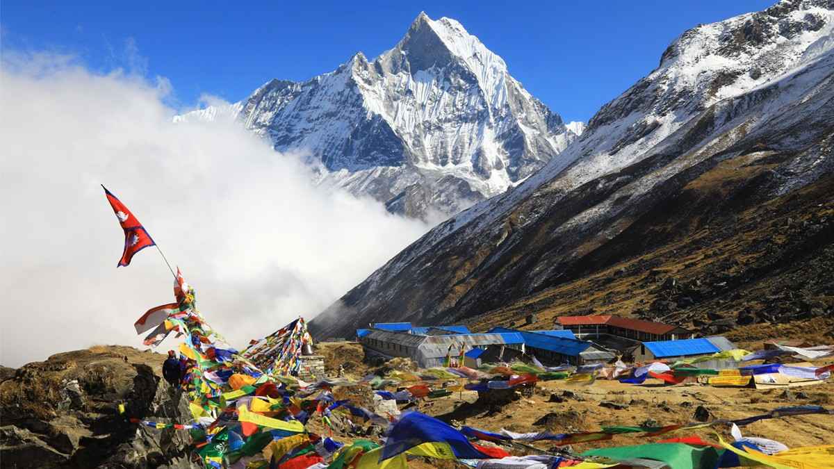 Stunning view of Annapurna Base Camp trek