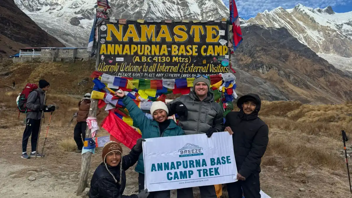 Trekkers at Annapurna Base Camp