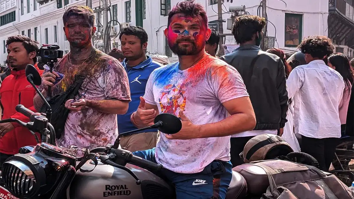 holi-festival-on-bike-in-kathmandu