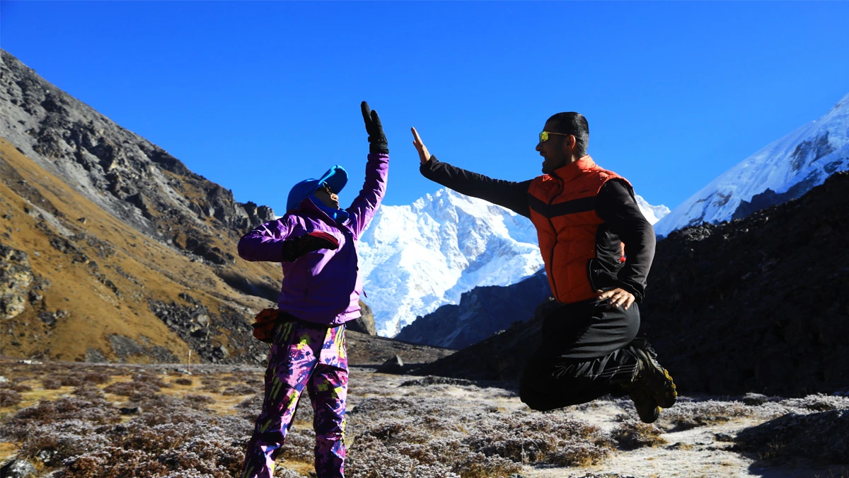 A fun moment on kanchenjunga Circuit trek with right gear abd guidance