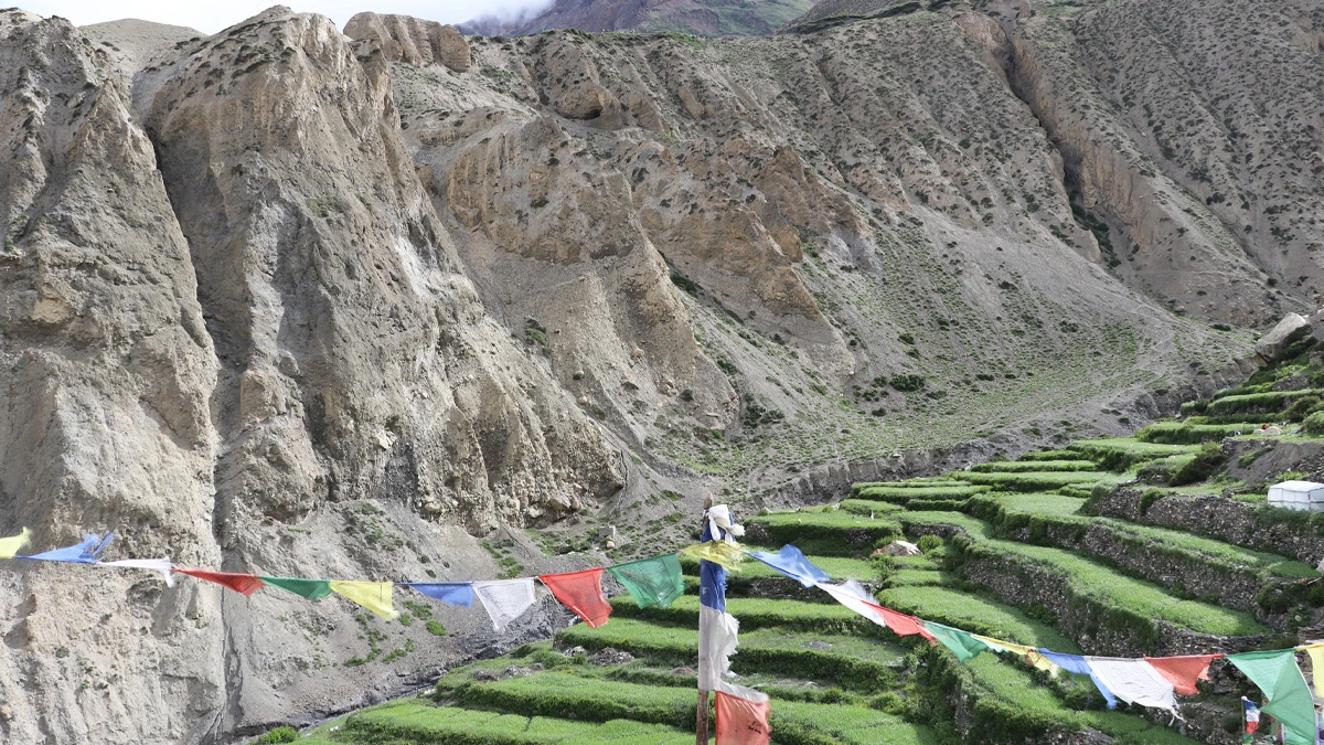 Beautiful view in Kang La Pass 