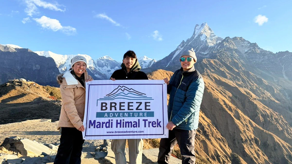 Mardi Himal Base Camp is at an altitude of 4500 meters