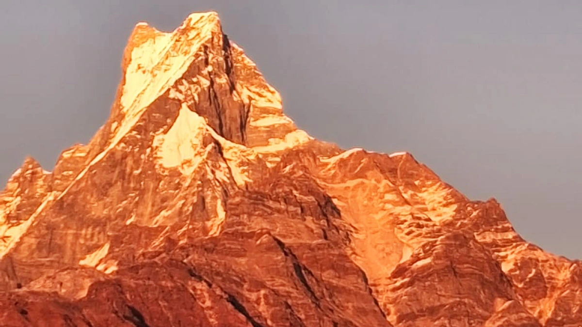 Stunning view of Mardi Himal from Base Camp