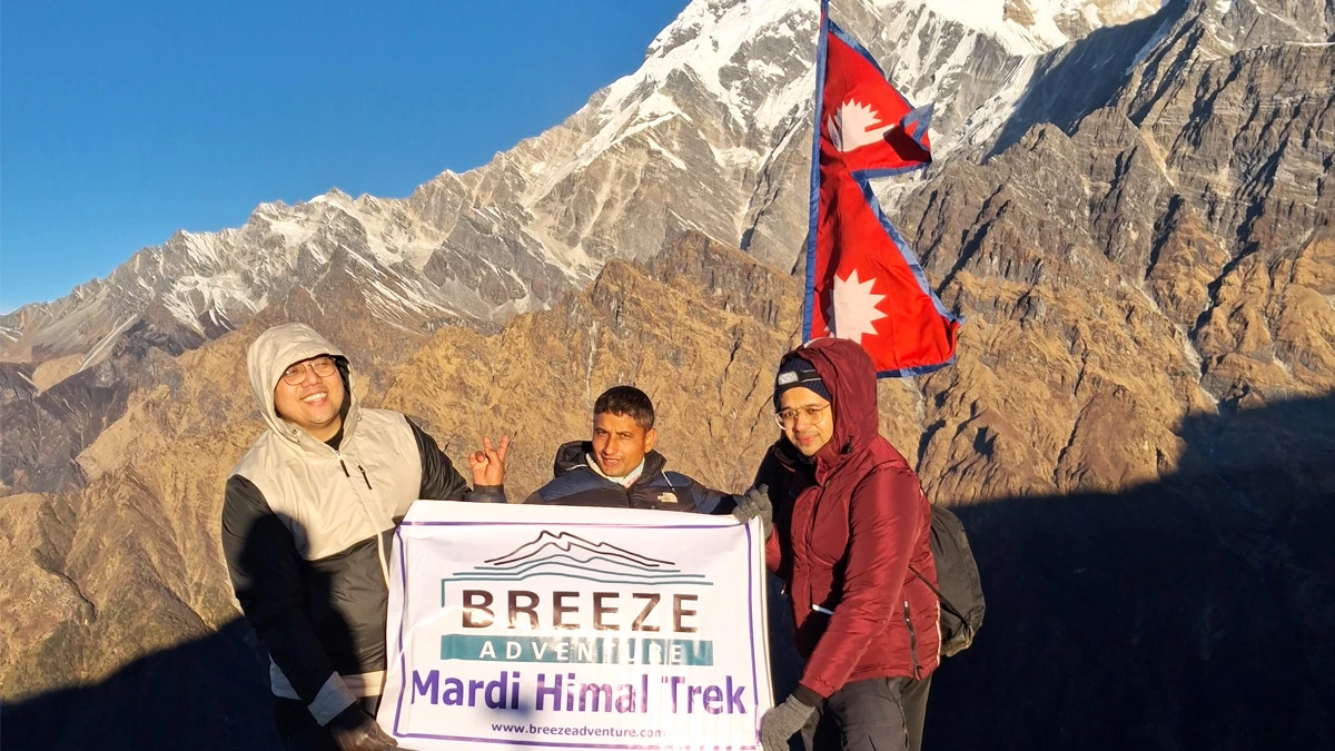 Breeze Adventure Team in Mardi Himal Trek