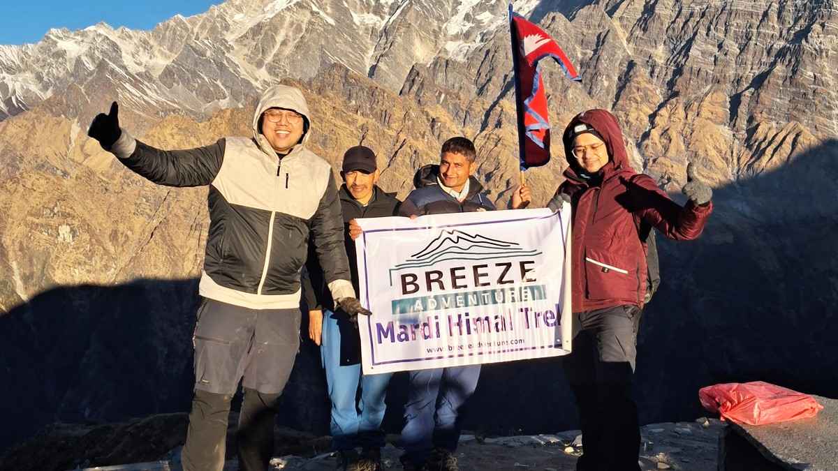 Breeze Adventure team in Mardi Himal Trek Nepal