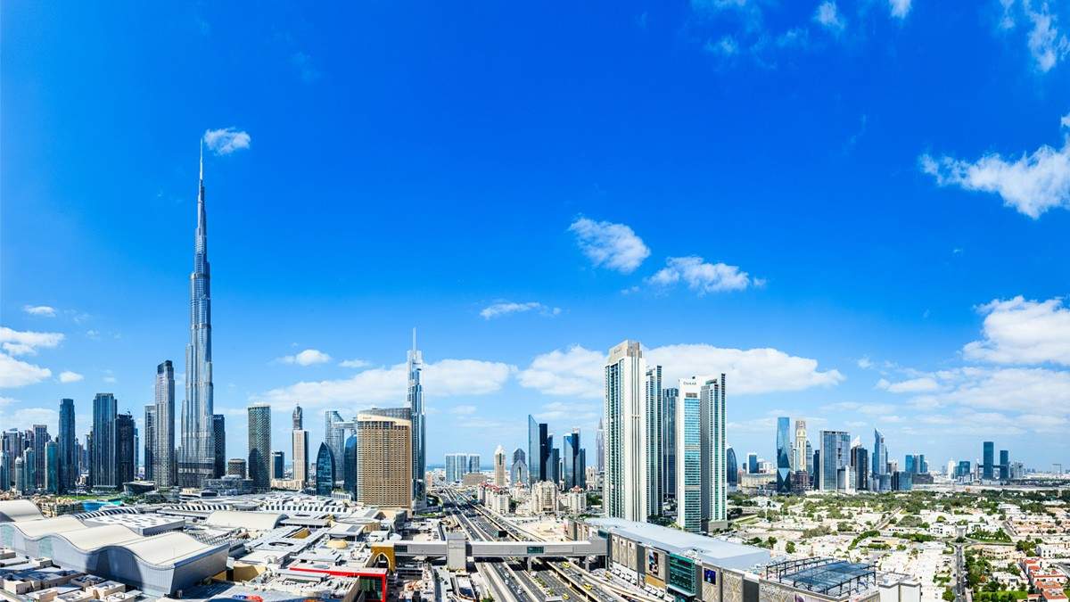 Dubai Skyline featuring the iconic Burj Khalifa 