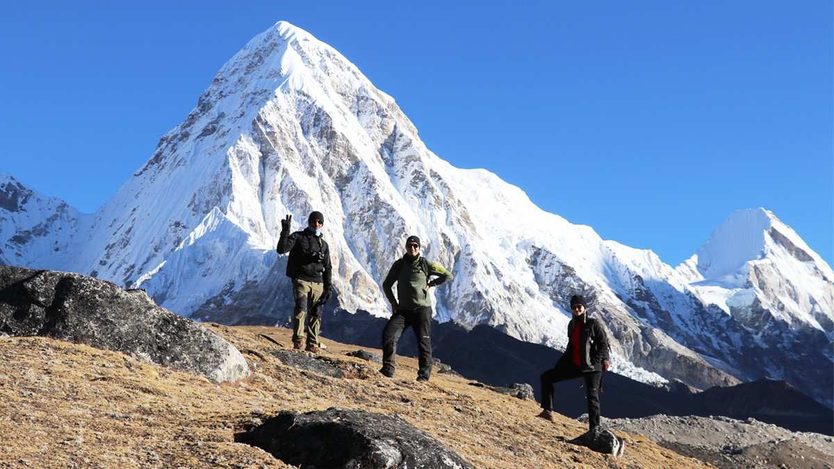 Trekkers on the Mount Everest Base Camp Route