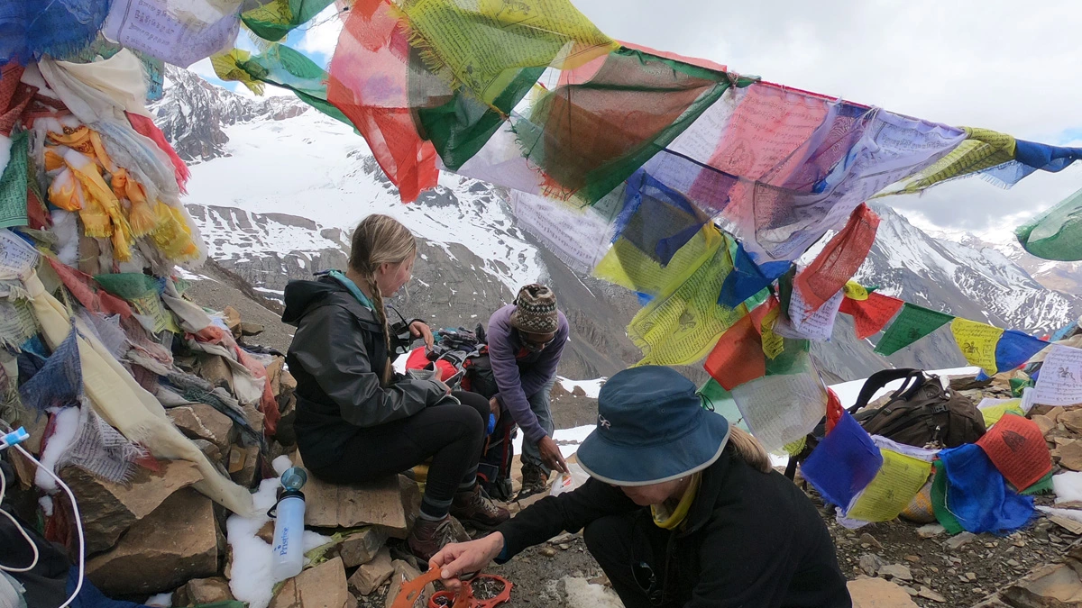 Tourists enjoying local acitivies in Traditional Village in Nar Phu