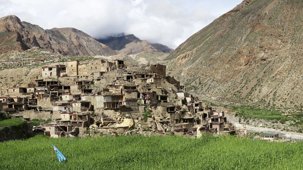 Beautiful view in Tsum Valley