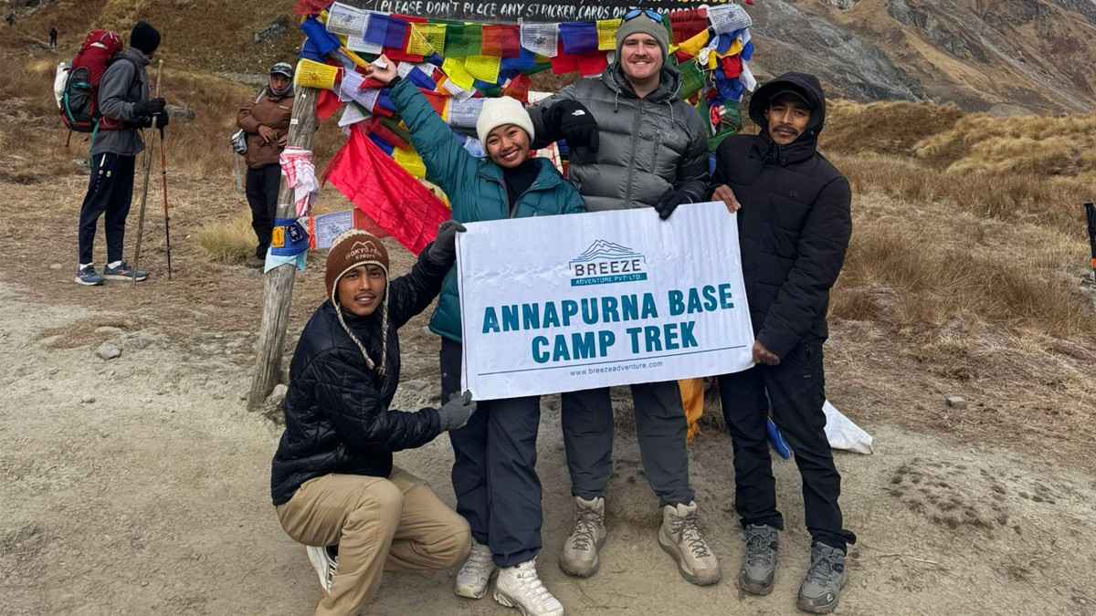 Breeze Adventure Team in Annapurna Base Camp