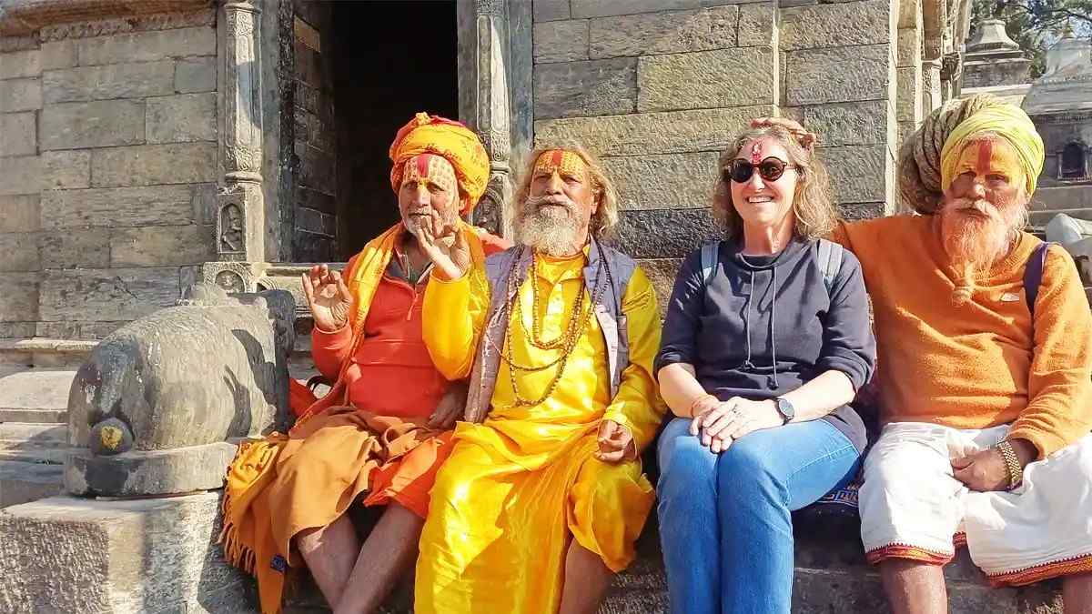 Solo traveler in Pashupainath Kathmandu