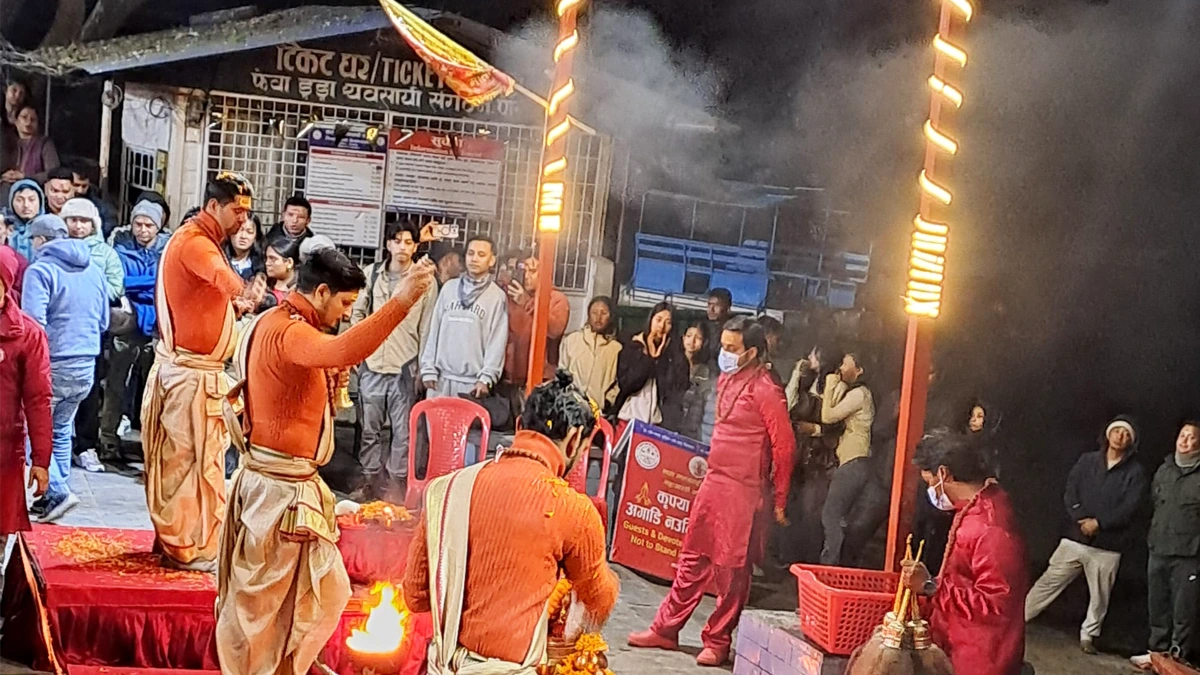 Hindu Religion Gurus performing Spiritual practice in Nepal