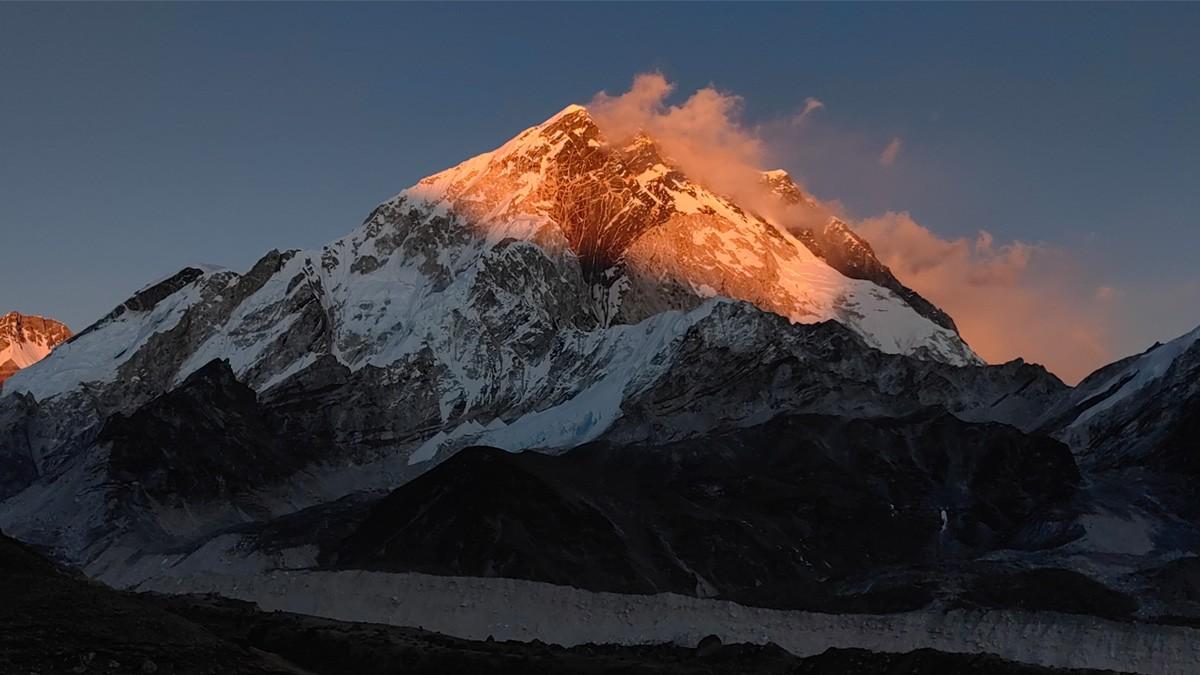 Amazing nighttime mountain view from Pokhara