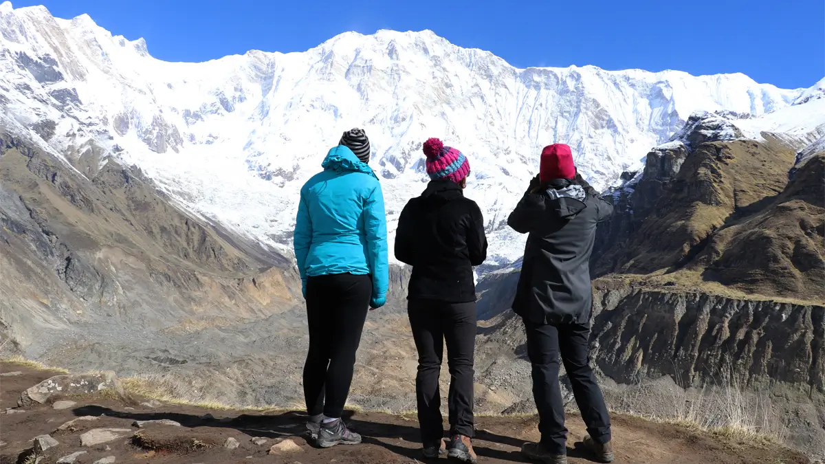 Enjoying Annapurna Massif from ABC