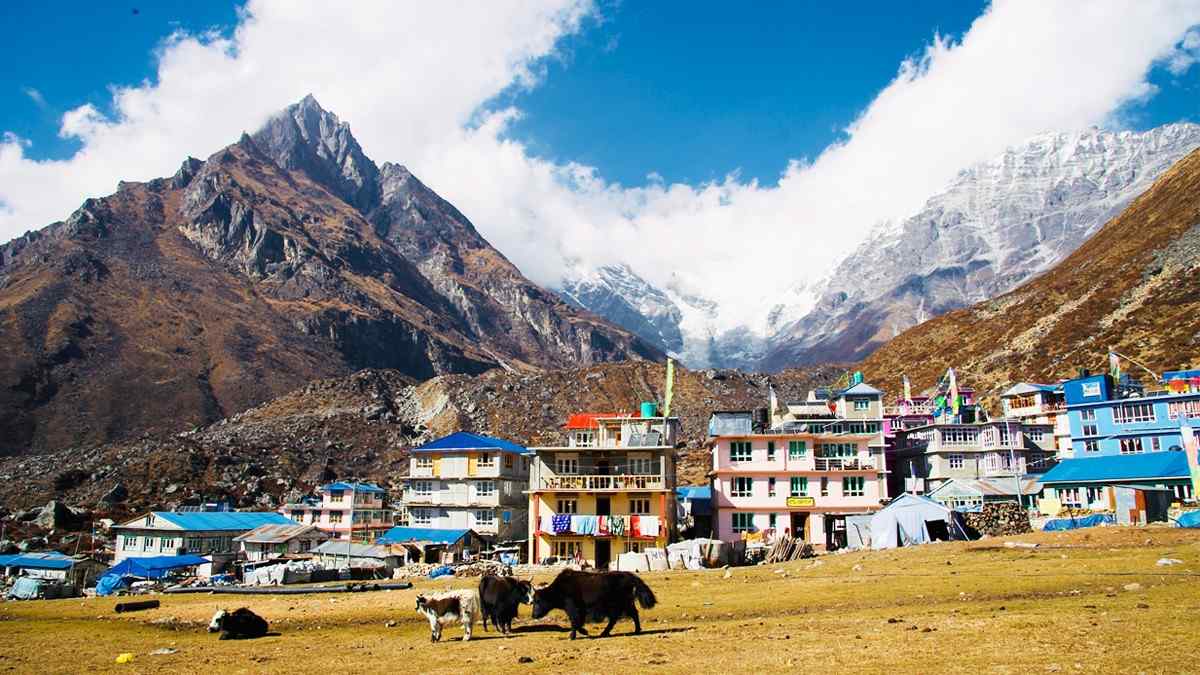 Beautiful Kyanjin Gompa in Langtang trek Nepal