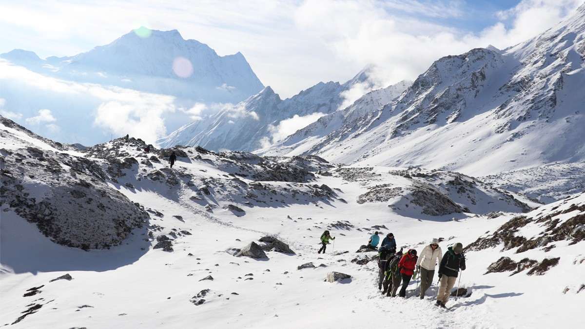 Perfect snow photography captured in Manaslu Trek