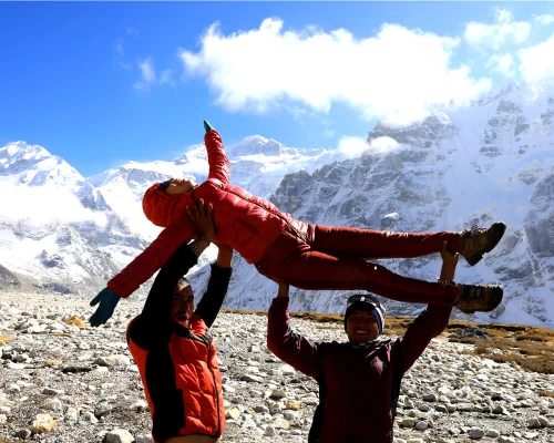 Group Fun At Kbc North Base Camp