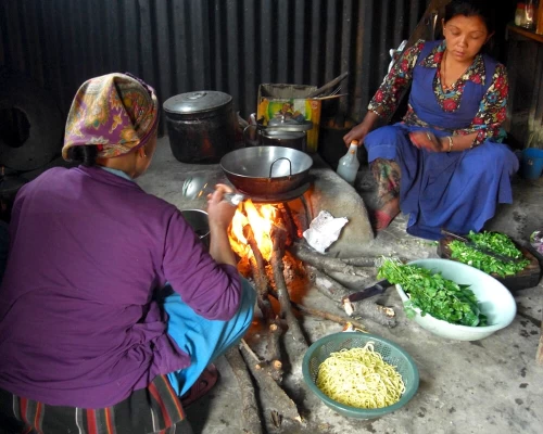 Local Kitchen In Nepal Mountain