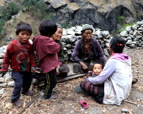 Local People On Manaslu Trekking Route