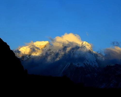 Sun Set On Mountain
